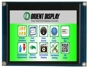 Orient Display: 3.5 inch graphic LCD 320*240 Resistive Touch, embedded system for flexible reliable UI interface development