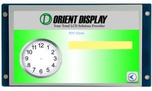 Orient Display: 7.0 inch graphic LCD 800*480 Resistive Touch, embedded system for flexible reliable UI interface development