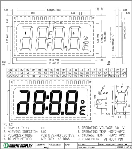 OD-371 (LCD Glass Panel)