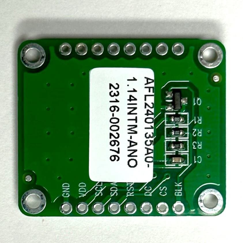 1.14" Arduino IPS TFT,240x135, 300 Nits, 4-wire SPI Interface