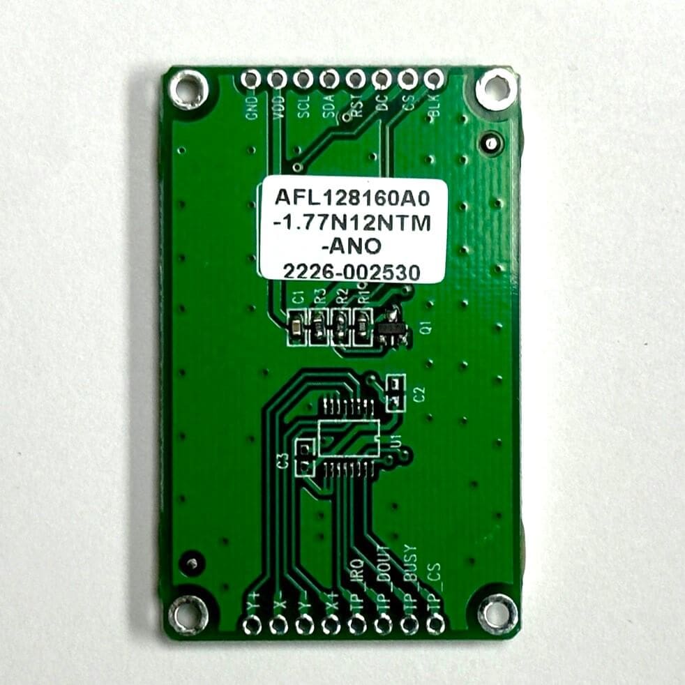 1.77" Arduino TN TFT, 128x160, 300 Nits, 4-wire SPI Interface