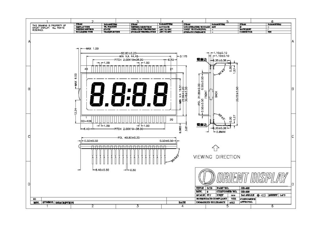OD-409 (4 Digit LCD Glass Panel) - Image 2