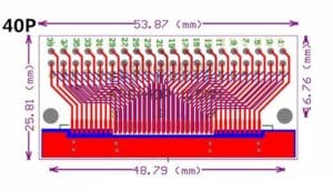 OD-TFT40-0.5mm PCB diagram