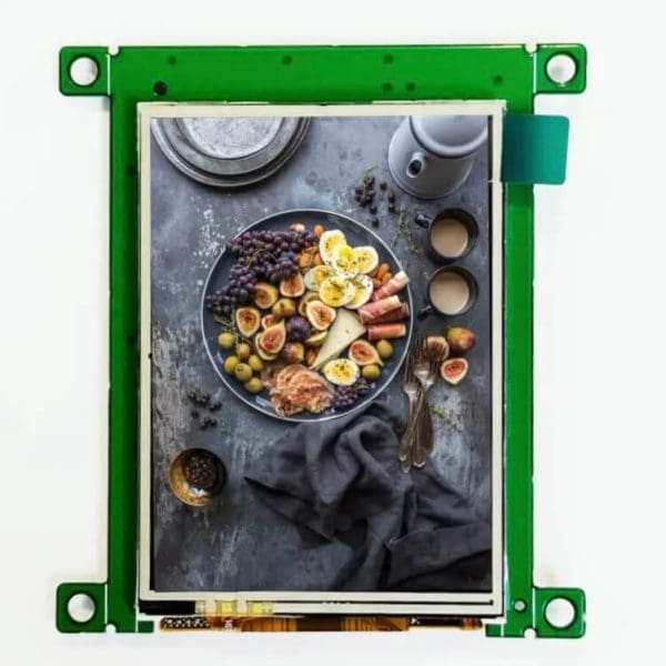 2.4'' TN TFT display with UART interface, 240x320, 370nits, with Resistive Touch Panel