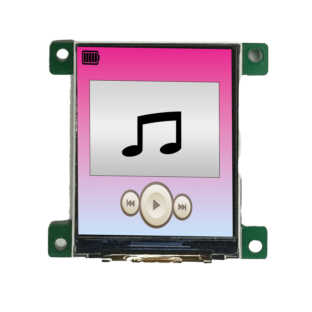 1.77" TN TFT display with UART interface, 128x160, 280nits