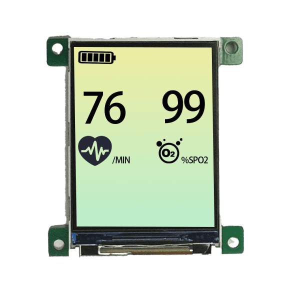 2.0" IPS TFT display with UART interface, 240x320, 280nits