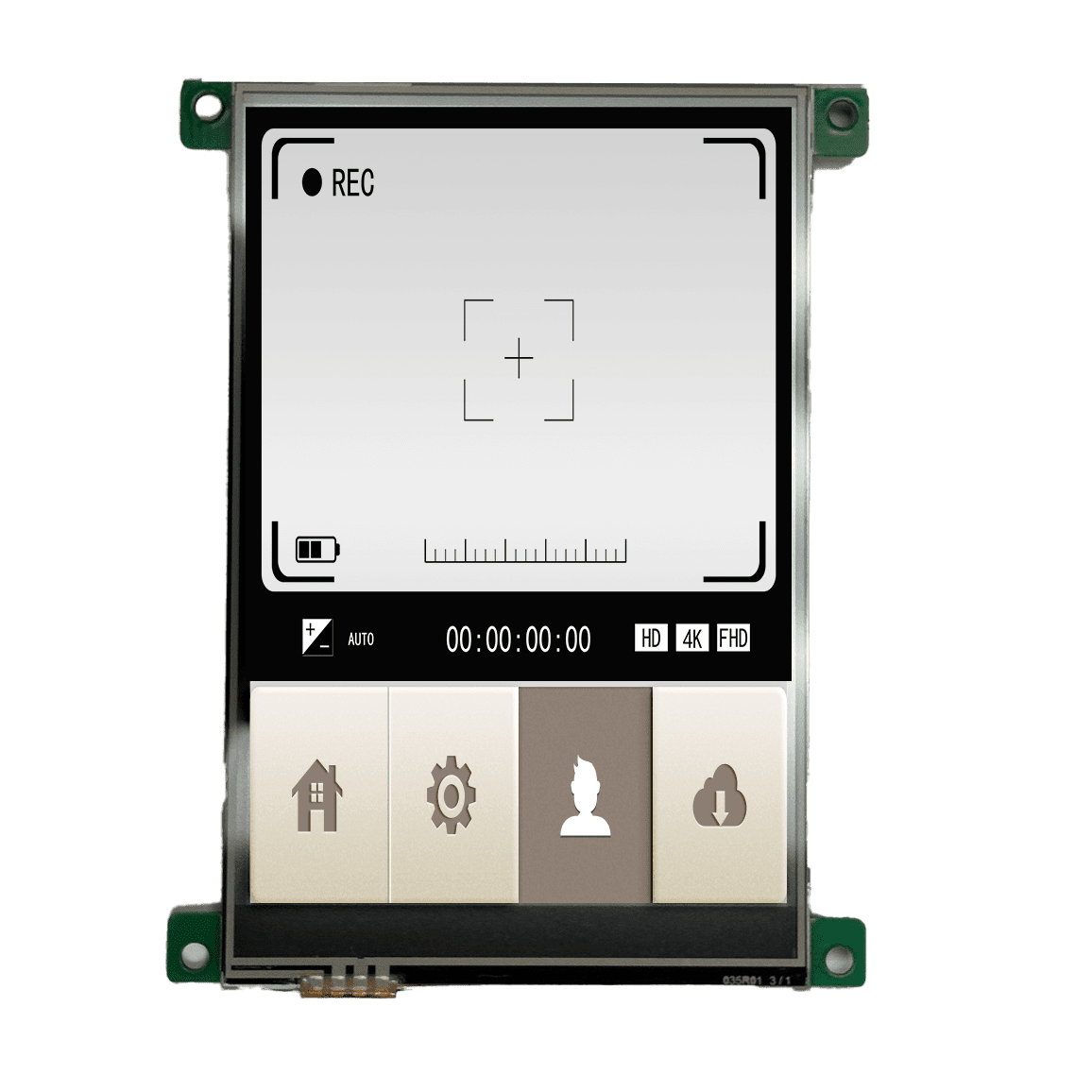 3.5" TN TFT display with UART interface, 320x480, 250nits with Resistive Touch Panel