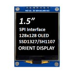 1.5" Arduino OLED, 128x128, Monochrome White, 100 Nits, 4-wire SPI Interface