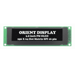 2.8" Arduino OLED, 256x64, Monochrome White, 80 Nits, 4-wire SPI Interface