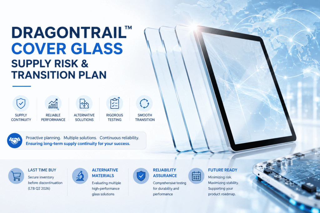 Dragontrail Cover Glass Supply Risk & Transition Plan