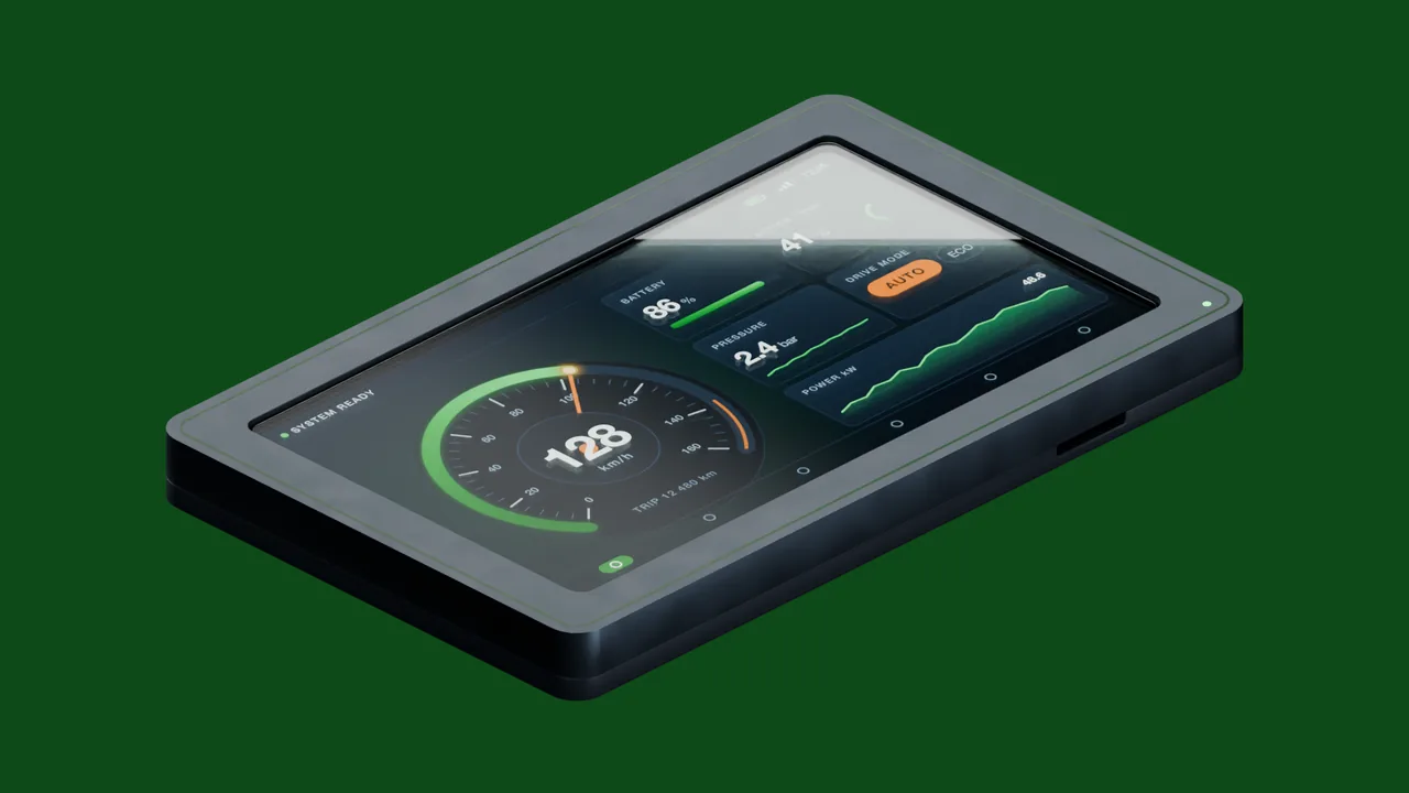 Orient Display embedded display, fully assembled and powered on